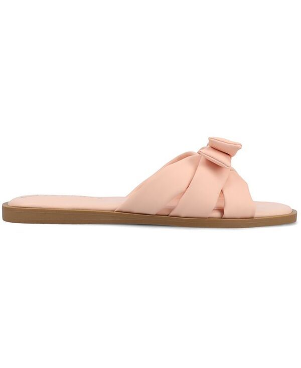 ジュルネ コレクション レディース シューズ サンダル Journee Collection Womens Prylin Bow Slip On Flat Sandals Pink ピンク