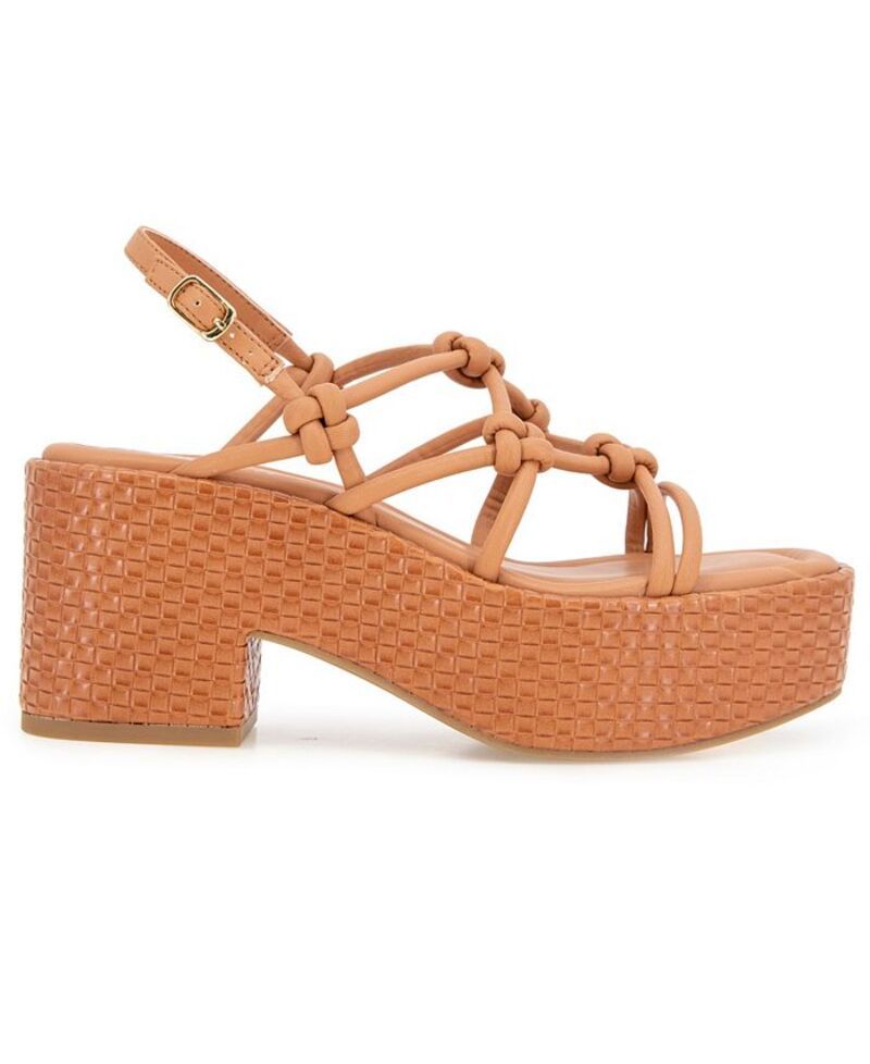 ケネスコール レディース シューズ サンダル Kenneth Cole Reaction Womens Essa Knots Square Toe Wedge Sandals Rust ラスト