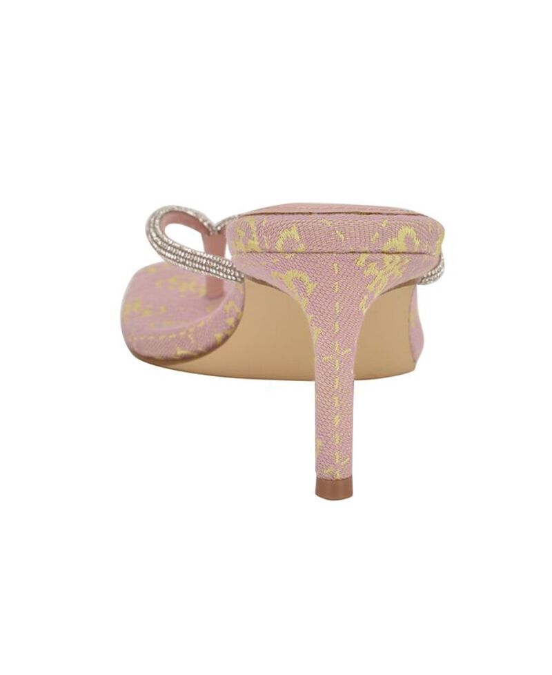 ゲス レディース シューズ サンダル ヒール GUESS Womens Mayan Rhinestone Thong Kitten Heel Sandals Light Pink ピンク