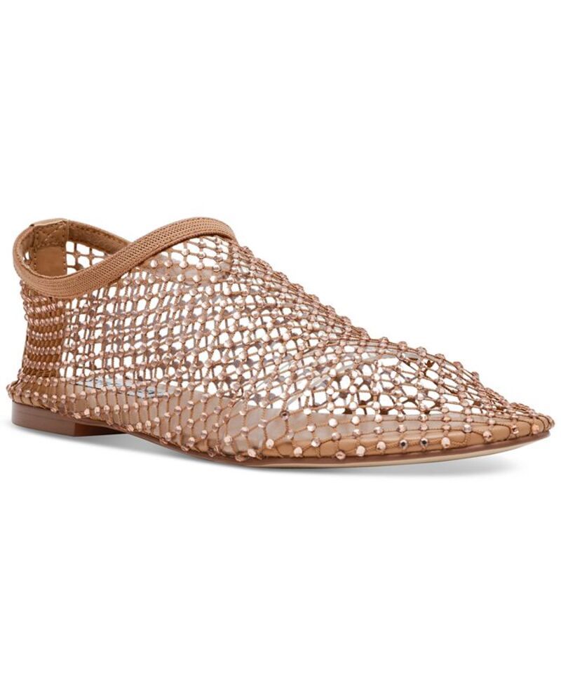 スティーブ マデン レディース シューズ パンプス メッシュ Steve Madden Womens Mino Mesh Rhinestone Flats BlushRhinestone ブラッシュ