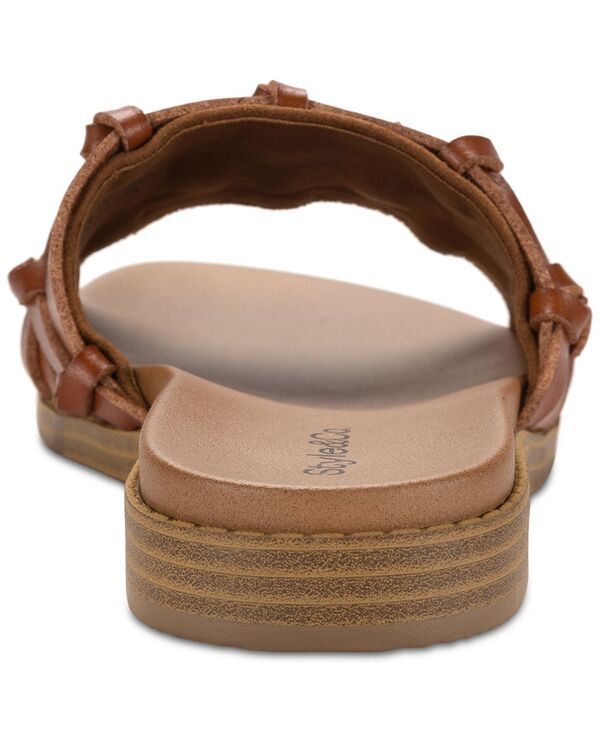 スタイルアンドコー レディース シューズ サンダル Style Co Micahh Flat Sandals OpenToe Slides Acorn Brwn