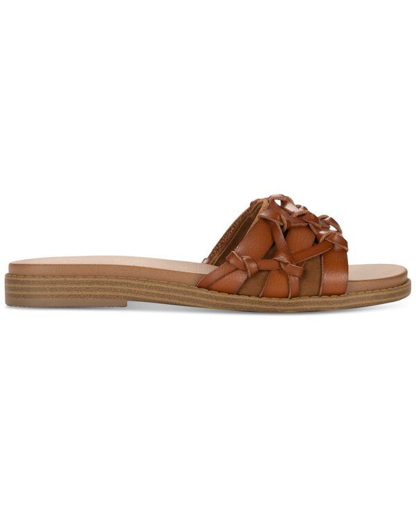 スタイルアンドコー レディース シューズ サンダル Style Co Micahh Flat Sandals OpenToe Slides Acorn Brwn