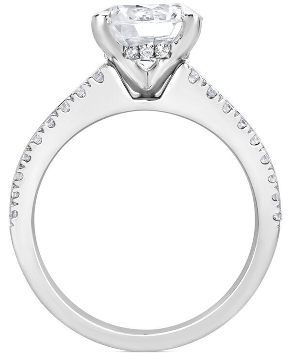 バッジェリーミシュカ レディース アクセサリー リング Badgley Mischka IGI Certified Lab Grown TwoRow Diamond Engagement Ring 3 ctw in 14k Yellowhite orose W