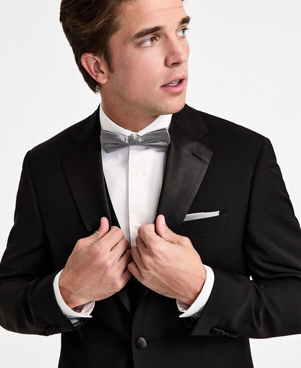 カルバンクライン メンズ アウター ジャケット・ブルゾン ウール ジャケット Calvin Klein Mens SlimFit WoolBlend Tuxedo Jacket Black ブラック