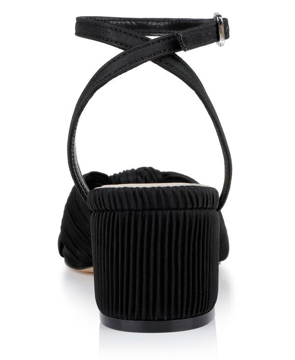 ジュウェルダグレイミシュカ レディース シューズ サンダル ヒール Jewel Badgley Mischka Womens Hudson Knot Block Heel Evening Sandals Black Plissee ブラック