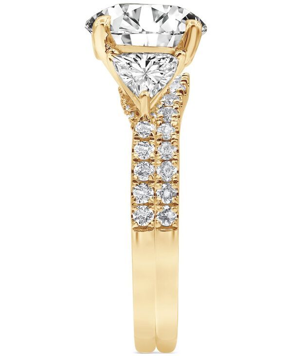 バッジェリーミシュカ レディース アクセサリー リング Badgley Mischka Certified Lab Grown Diamond Round Three Stone Bridal Set 414 ctw in 14k Yellow Gold イエ バッジェリーミシュカ レディース アクセサリー リング Badgley Mischka Certified Lab Grown Diamond Round Three Stone Bridal Set 414 ctw in 14k Yellow Gold イエ