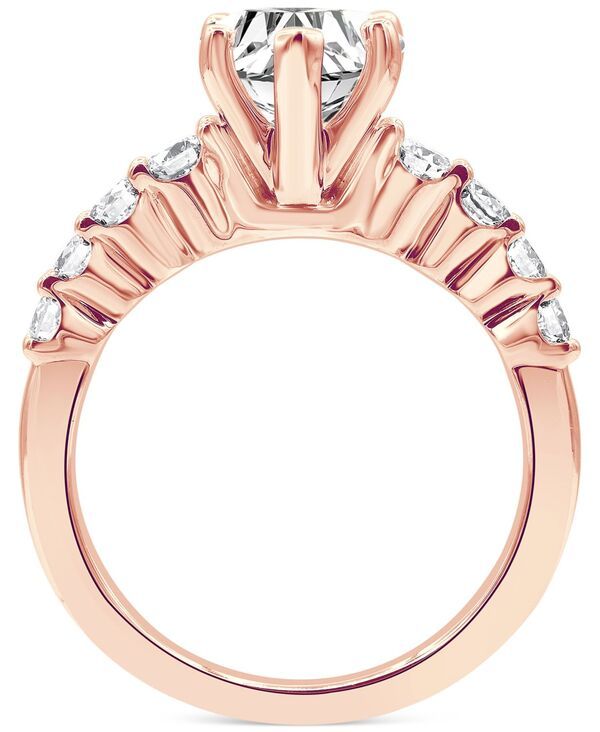 バッジェリーミシュカ レディース アクセサリー リング Badgley Mischka Certified Lab Grown Diamond Heart Engagement Ring 2 ctw in 14k Rose Gold ゴールド
