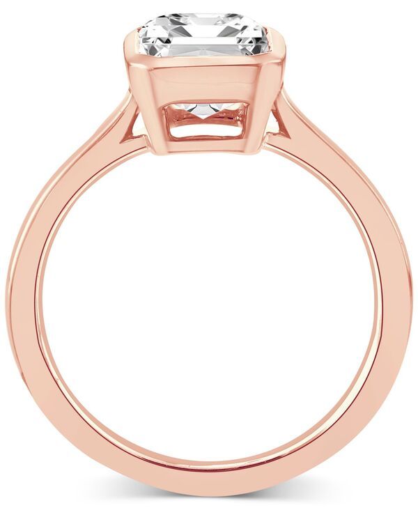 バッジェリーミシュカ レディース アクセサリー リング Badgley Mischka Certified Lab Grown Diamond EmeraldCut Bezel Solitairengagement Ring 3 ctw in 14k Rose バッジェリーミシュカ レディース アクセサリー リング Badgley Mischka Certified Lab Grown Diamond EmeraldCut Bezel Solitairengagement Ring 3 ctw in 14k Rose