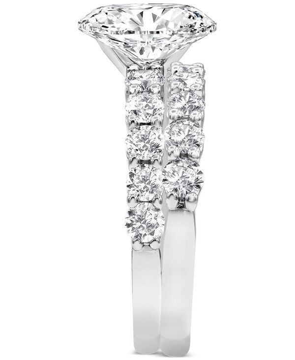 バッジェリーミシュカ レディース アクセサリー リング Badgley Mischka Certified Lab Grown Diamond Oval Bridal Set 338 ctw in 14k White Gold ホワイト