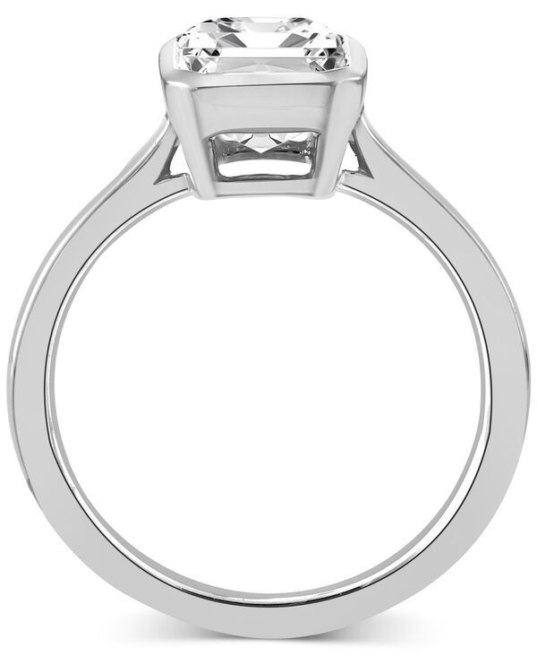 バッジェリーミシュカ レディース アクセサリー リング Badgley Mischka Certified Lab Grown Diamond EmeraldCut Bezel Solitairengagement Ring 3 ctw in 14k Whit