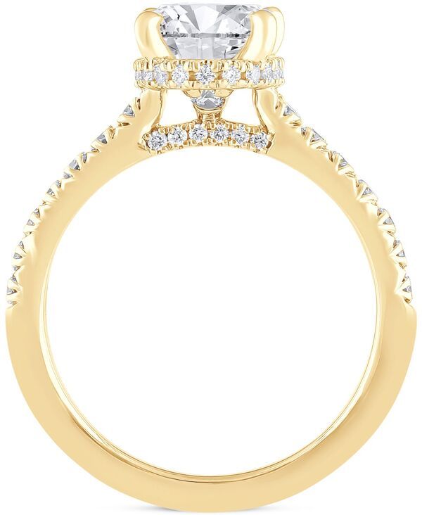 バッジェリーミシュカ レディース アクセサリー リング Badgley Mischka Certified Lab Grown Diamond Oval Engagement Ring 212 ctw in 14k Yellow Gold イエロー