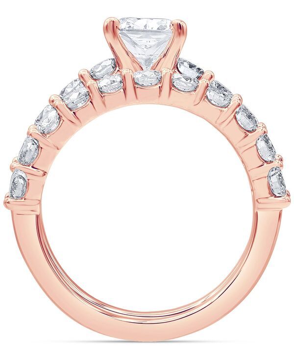 バッジェリーミシュカ レディース アクセサリー リング Badgley Mischka Certified Lab Grown Diamond Cushion Bridal Set 338 ctw in 14k Rose Gold ゴールド バッジェリーミシュカ レディース アクセサリー リング Badgley Mischka Certified Lab Grown Diamond Cushion Bridal Set 338 ctw in 14k Rose Gold ゴールド