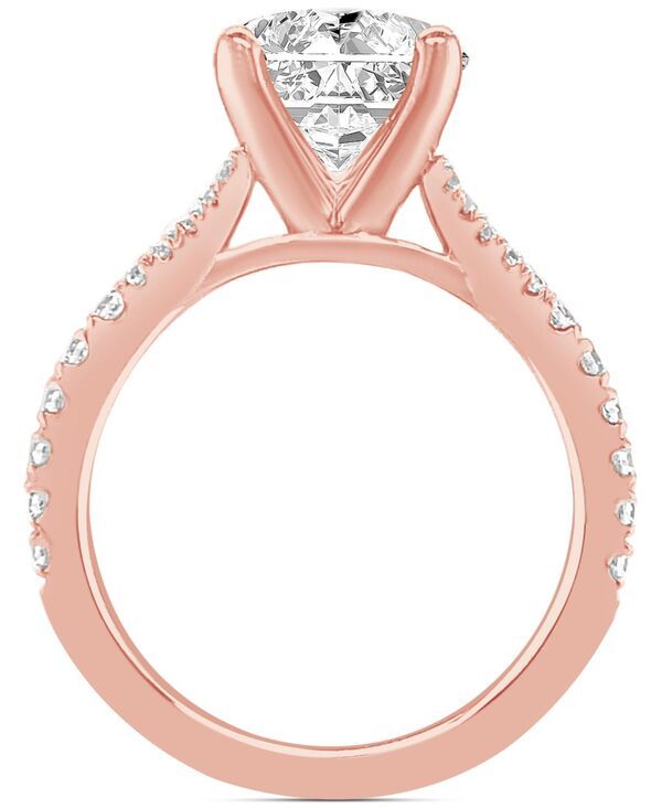 バッジェリーミシュカ レディース アクセサリー リング Badgley Mischka Certified Lab Grown Diamond EmeraldCut Center Split Shank Engagement Ring 338 ctw in 1