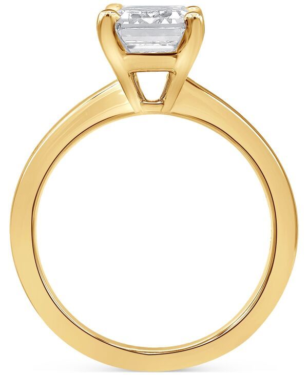 バッジェリーミシュカ レディース アクセサリー リング Badgley Mischka Certified Lab Grown Diamond EmeraldCut Solitairengagement Ring 4 ctw in 14k Yellow Gol
