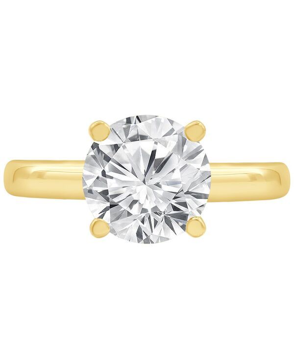 バッジェリーミシュカ レディース アクセサリー リング Badgley Mischka Certified Lab Grown Diamond Solitairengagement Ring 3 ctw in 14k Yellow Gold イエロー