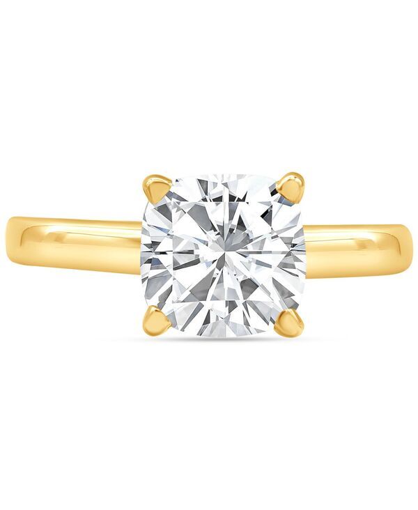 バッジェリーミシュカ レディース アクセサリー リング Badgley Mischka Certified Lab Grown CushionCut Diamond Solitairengagement Ring 3 ctw in 14k Yellow Gol