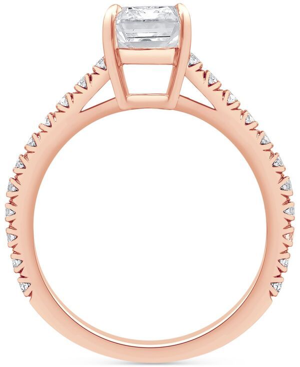 バッジェリーミシュカ レディース アクセサリー リング Badgley Mischka Certified LabGrown Diamond RadiantCut Engagement Ring 212 ctw in 14k Rose Gold ゴールド