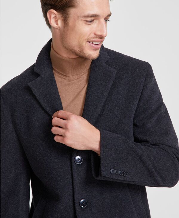 カルバンクライン メンズ アウター ジャケット・ブルゾン スリムフィット ウール コート Calvin Klein Mens Prosper WoolBlend Slim Fit Overcoat Charcoal チャコール カルバンクライン メンズ アウター ジャケット・ブルゾン スリムフィット ウール コート Calvin Klein Mens Prosper WoolBlend Slim Fit Overcoat Charcoal チャコール