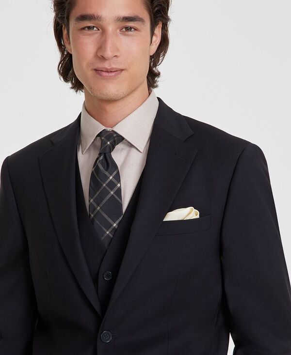 カルバンクライン メンズ アウター ジャケット・ブルゾン ウール ジャケット Calvin Klein Mens SlimFit WoolBlend Stretch Suit Jackets Black ブラック