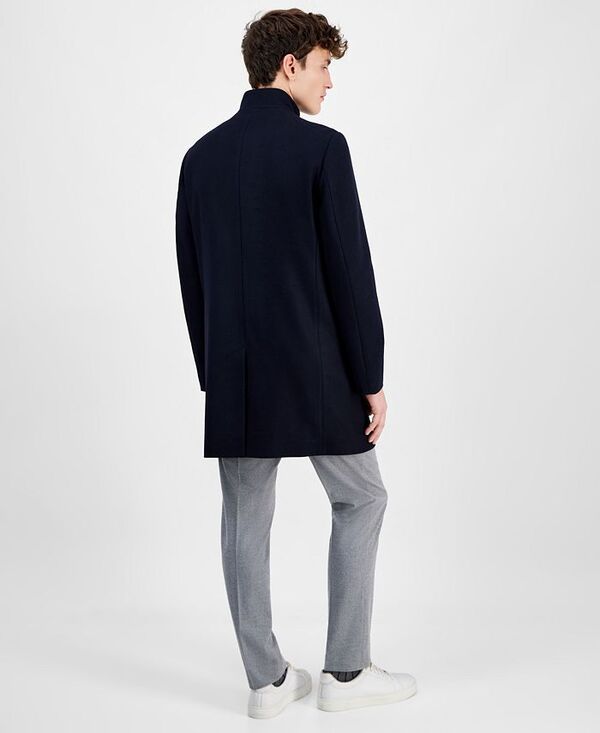 カルバンクライン メンズ アウター ジャケット・ブルゾン ウール コート Calvin Klein Mens Mayden SlimFit Wool Blend Overcoat Dark Navy ネイビー