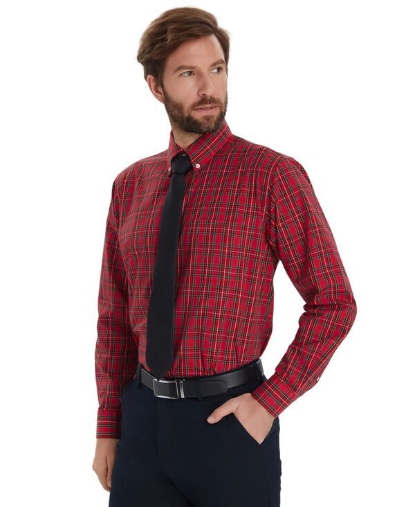 クラブルーム メンズ トップス シャツ Club Roomenstewartartan RegularFit Dresshirt Red レッド クラブルーム メンズ トップス シャツ Club Roomenstewartartan RegularFit Dresshirt Red レッド
