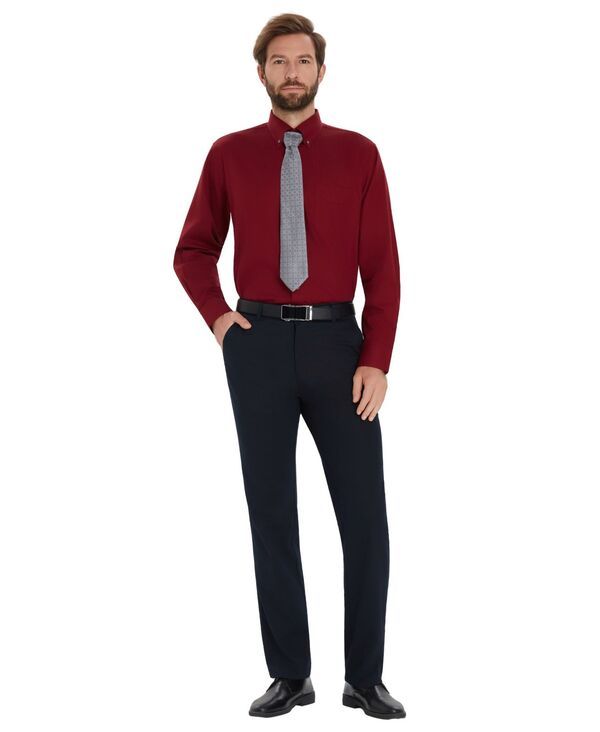 クラブルーム メンズ トップス シャツ Club Roomens Pinpoint Button Front Solidresshirt Red レッド