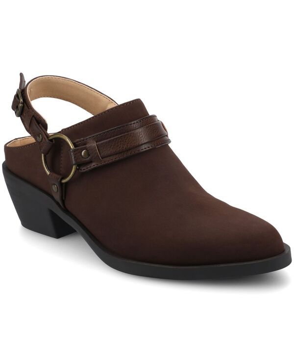 ジュルネ コレクション レディース シューズ パンプス Journee Collection Womens Urbana Pointed Toe Comfort Casual Strappy Mules Chocolate チョコレート