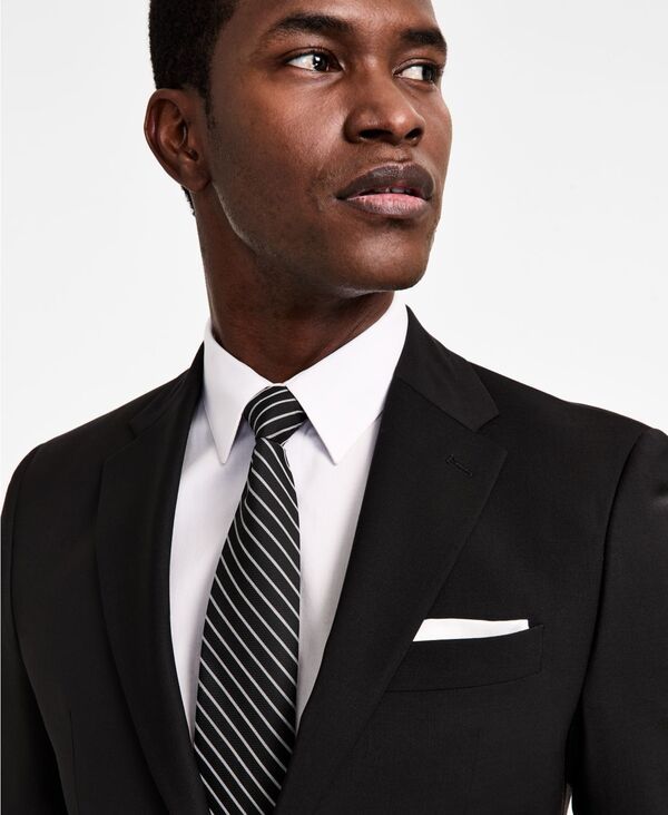 カルバンクライン メンズ アウター ジャケット・ブルゾン ウール Calvin Klein MenskinnyFit Wool Blend Suit Jacket Black ブラック