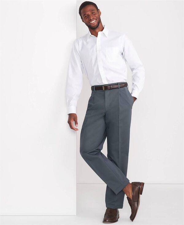 ランズエンド メンズ トップス シャツ Lands End Mensolid No Iron Supima Pinpoint Straight Collar Dresshirt White ホワイト