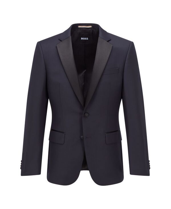 ヒューゴボス メンズ アウター ジャケット・ブルゾン Hugo Boss MenslimFituxedo Jacket Dark Blue ブルー