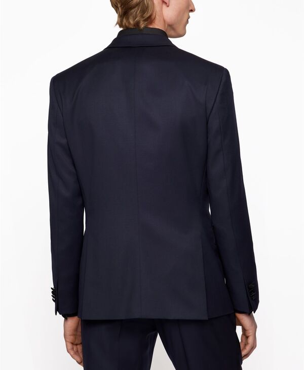 ヒューゴボス メンズ アウター ジャケット・ブルゾン Hugo Boss MenslimFituxedo Jacket Dark Blue ブルー