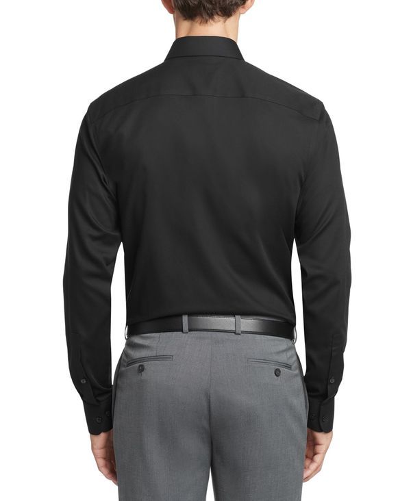 カルバンクライン メンズ トップス シャツ Calvin Klein Mens ClassicRegular NonIron Stretch Performance Dress Shirt Black ブラック