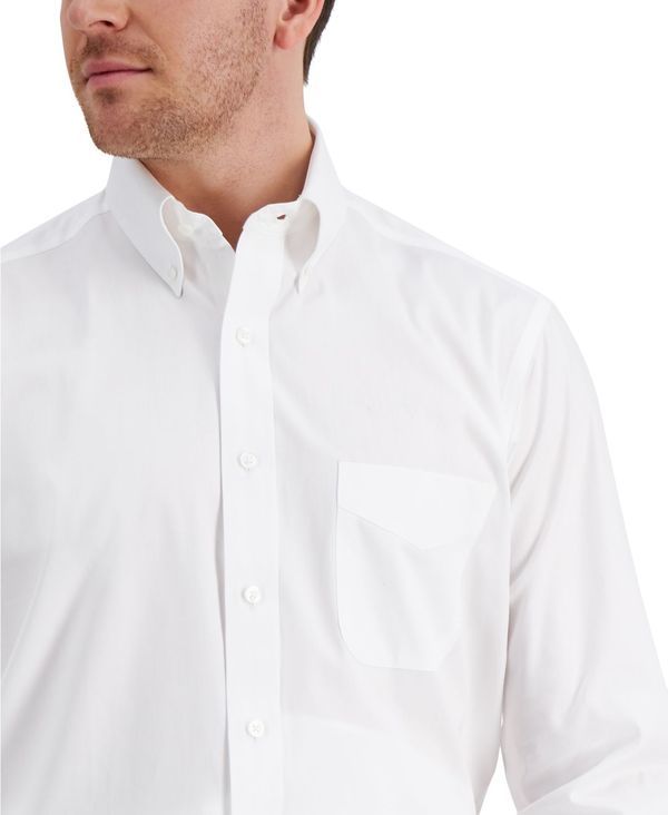 クラブルーム メンズ トップス シャツ レギュラーフィット Club Room Mens Regular Fit Pinpoint Dress Shirt White ホワイト クラブルーム メンズ トップス シャツ レギュラーフィット Club Room Mens Regular Fit Pinpoint Dress Shirt White ホワイト