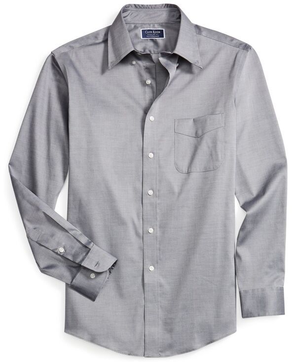 クラブルーム メンズ トップス シャツ レギュラーフィット Club Room Mens Regular Fit Pinpoint Dress Shirt Grey グレー クラブルーム メンズ トップス シャツ レギュラーフィット Club Room Mens Regular Fit Pinpoint Dress Shirt Grey グレー