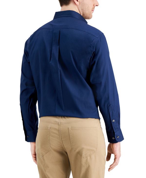 クラブルーム メンズ トップス シャツ レギュラーフィット Club Room Mens Regular Fit Pinpoint Dress Shirt Deep Ocean