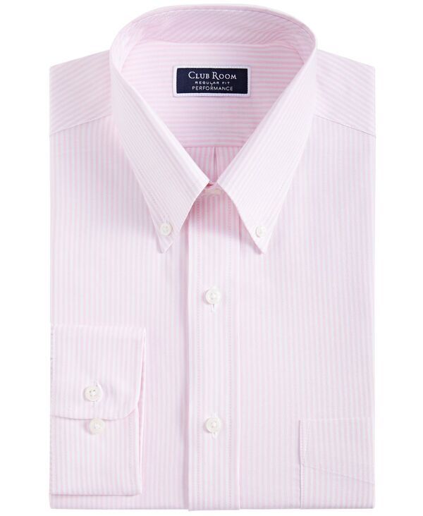 クラブルーム メンズ トップス シャツ レギュラーフィット Club Room Mens Regular Fit University Stripe Dress Shirt Orchid Pink ピンク