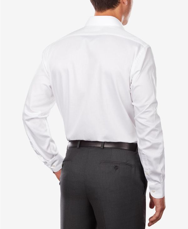 ヴァンハウセン メンズ トップス シャツ レギュラーフィット Tシャツ Van Heusen Mens ClassicRegular Fit Stretch Wrinkle Free Sateen Dress Shirt White ホワイト