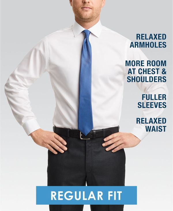 ヴァンハウセン メンズ トップス シャツ レギュラーフィット Tシャツ Van Heusen Mens ClassicRegular Fit Stretch Wrinkle Free Sateen Dress Shirt White ホワイト
