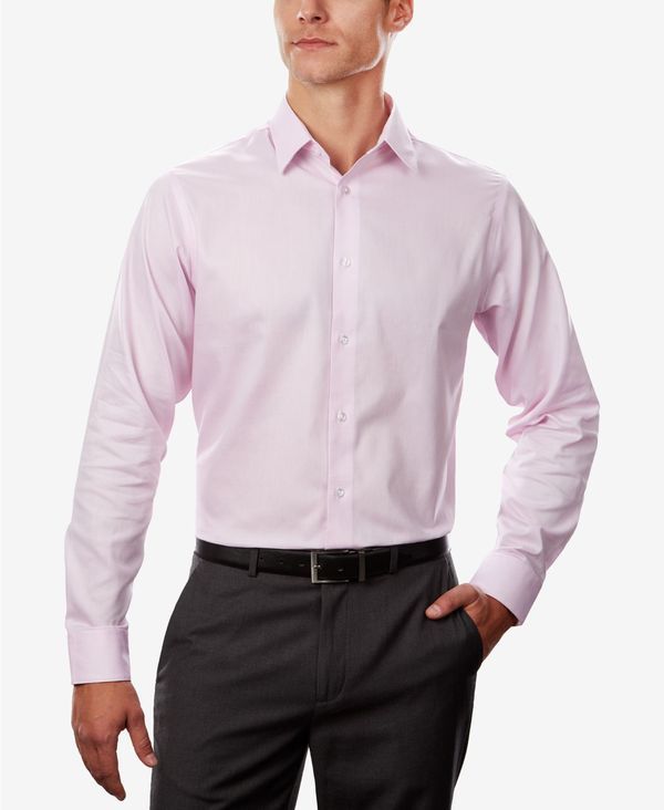 カルバンクライン メンズ トップス シャツ Calvin Klein Mens ClassicRegular NonIron Stretch Performance Dress Shirt Pink ピンク