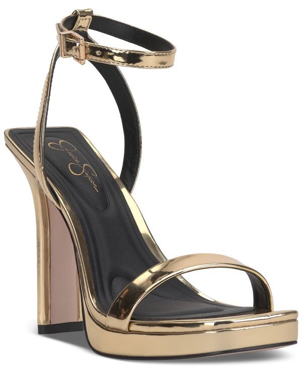 ジェシカシンプソン レディース シューズ サンダル プラットフォーム Jessica Simpson Adonia TwoPiece Platform Dress Sandals Gold Metallic ゴールド