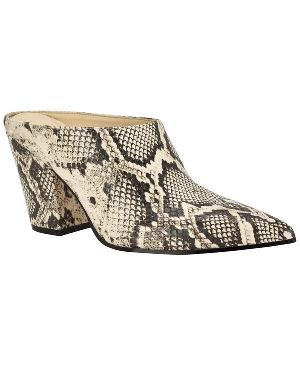 ナインウェスト レディース シューズ パンプス ミニ ヒール Nine West Womens Amini High Block Heel Mules Light Natural Snake