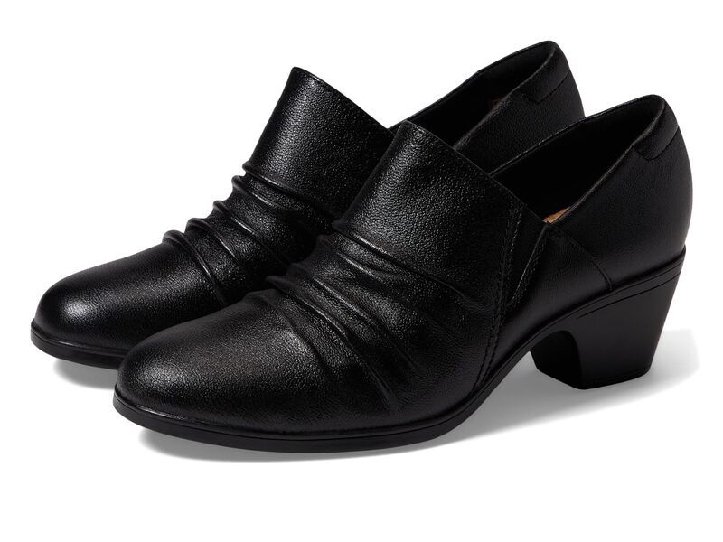 クラークス レディース シューズ ヒール Clarks Emily 2 Cove Black Leather ブラック