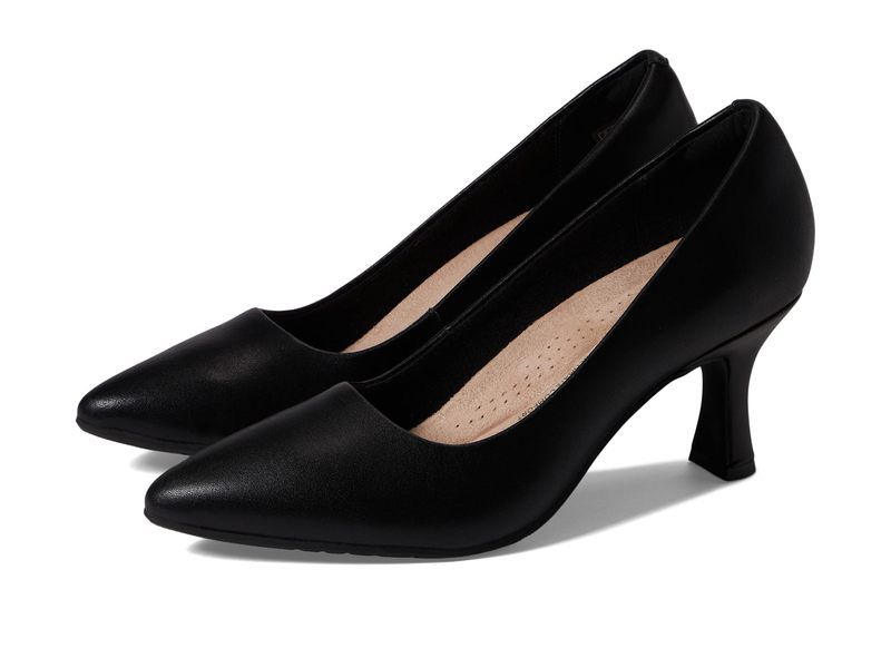 クラークス レディース シューズ ヒール Clarks Kataleyna Gem Black Leather ブラック