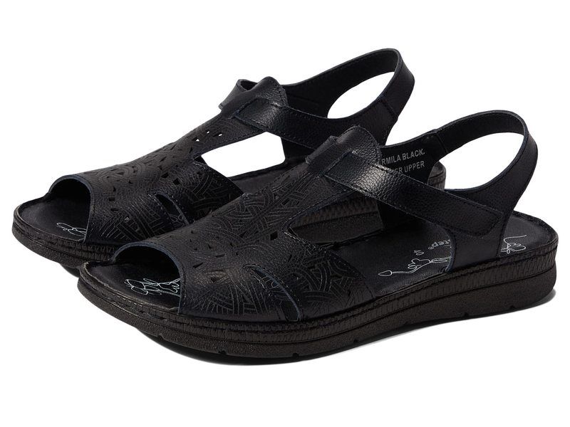 スプリングステップ レディース シューズ サンダル Spring Step Hermila Black ブラック