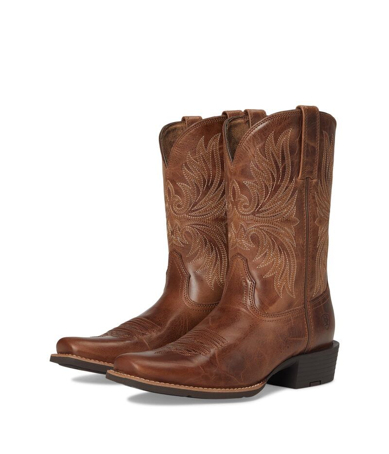 アリアト メンズ シューズ ブーツ・レインブーツ Ariat Sport Narrow Cutter Toe Cowboy Boot Dark Tan タン