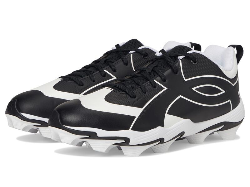 アンダーアーマー メンズ シューズ スニーカー Under Armour Leadoff Icon Low RM Baseball Cleats BlackWhiteBla ホワイト