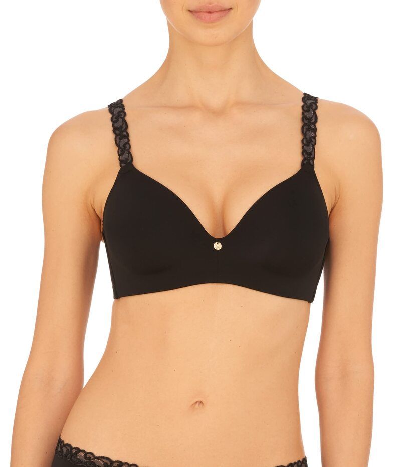 ナトリ レディース アンダーウェア ブラジャー Natori Pure Luxe Wireless Contour Black ブラック
