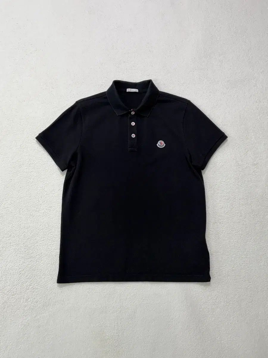 MONCLER モンクレール ロゴ パッチ ポロシャツ カラーTシャツ M ブラック