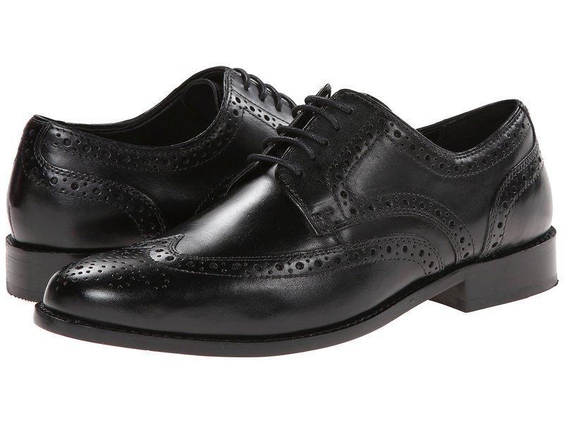 ノンブッシュ メンズ シューズ オックスフォード Nunn Bush Nelson Wing Tip Dress Casual Oxford Black ブラック