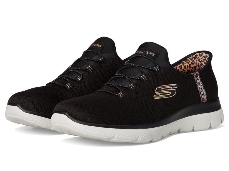 スケッチャーズ レディース シューズ スニーカー SKECHERSummits Leopard Chic Hands Free SlipINS Black Multi ブラック